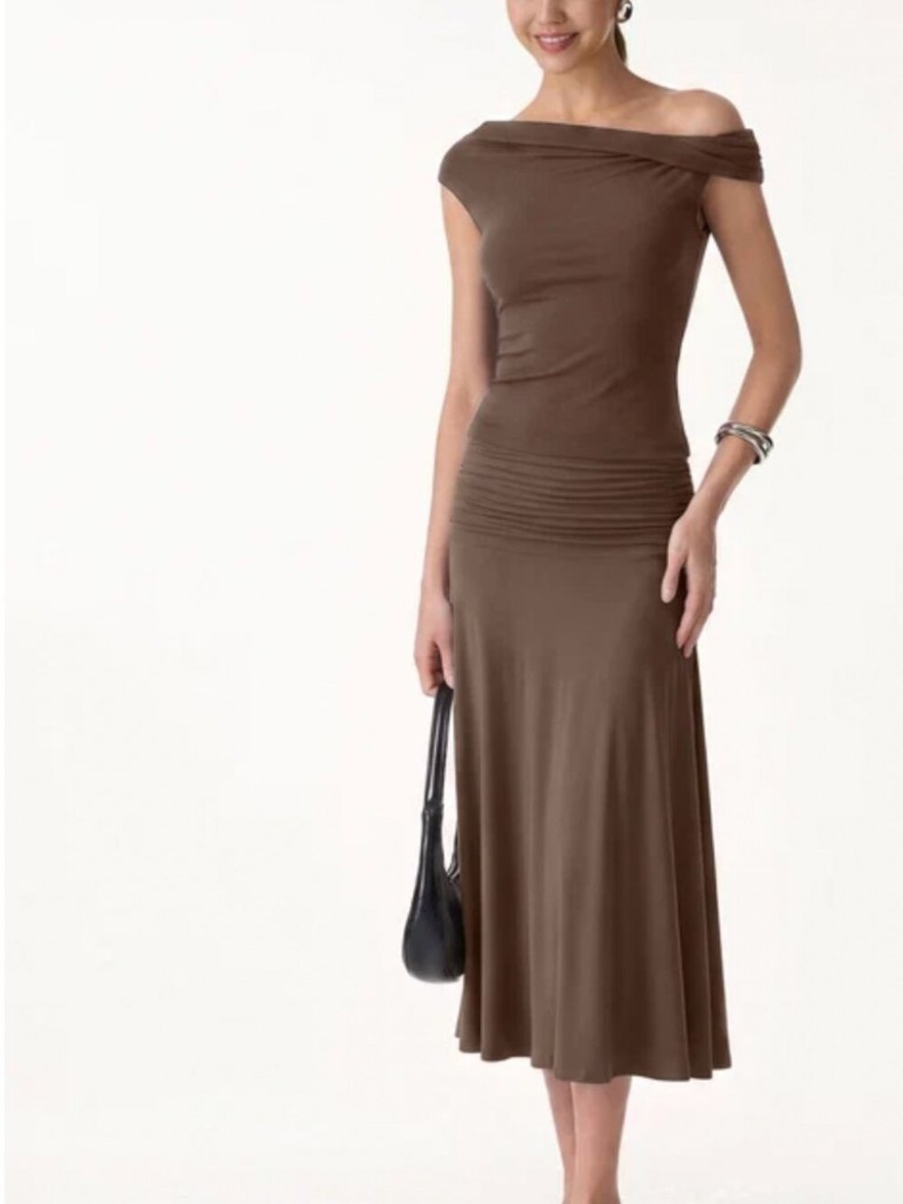 OGL 2-Piece Set — Bra Top & Ruched Midi Skirt, Size M (Brand New)